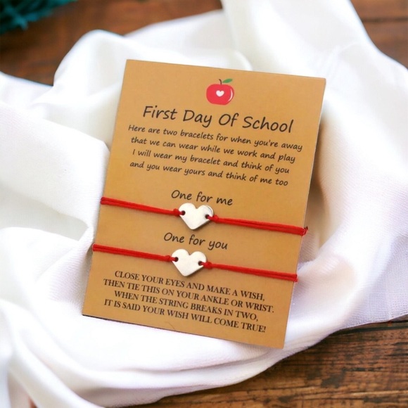 Back to School Wish Bracelet - Perfect 1st Day Gift! Brand New! - Picture 2 of 6